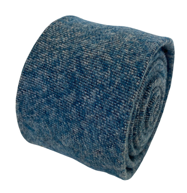 light medium sky blue speckled wool  tie